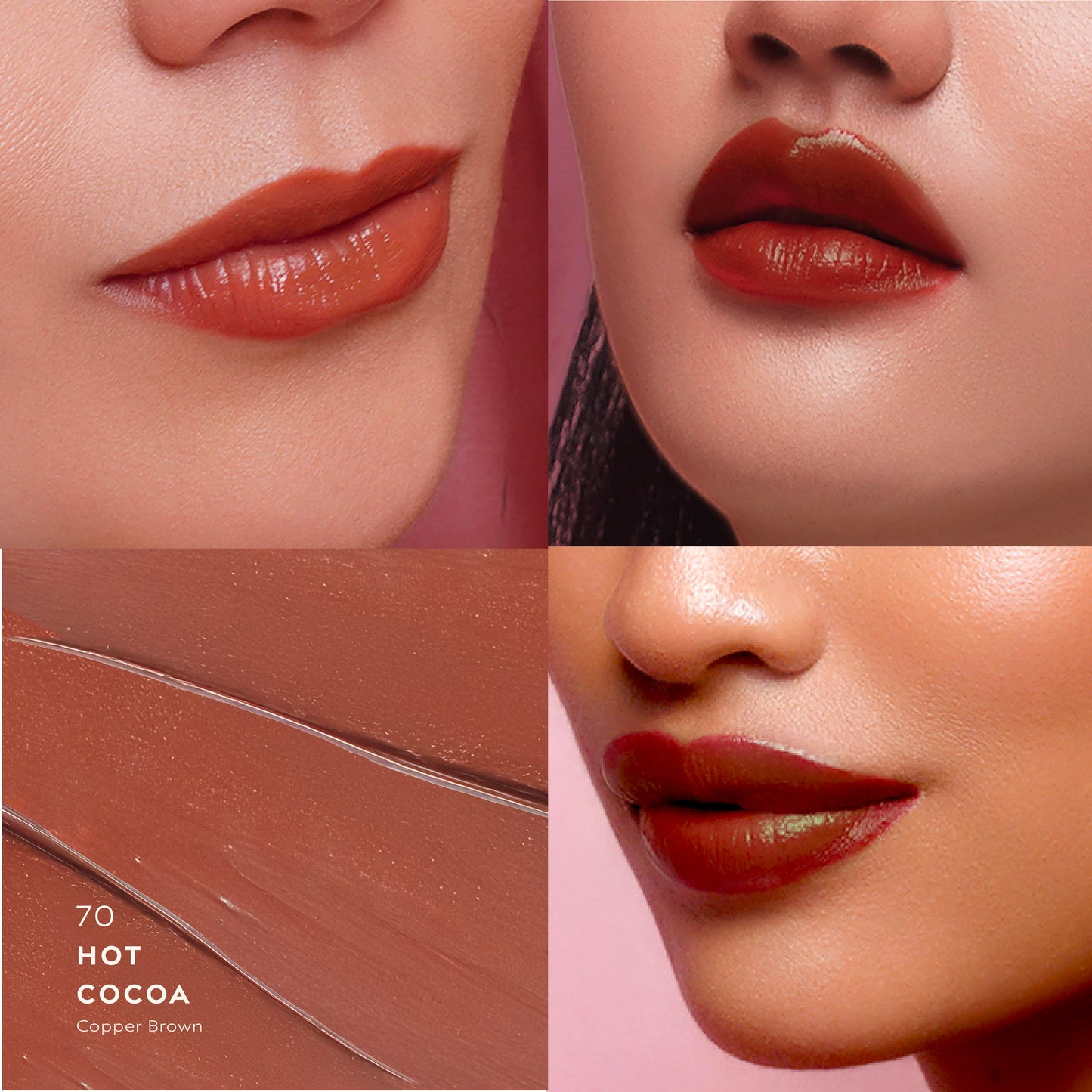 NAMA Beauty Satin Silky Lipstick | Lipstik Padat Glossy Pink Oren Peach Cream Original