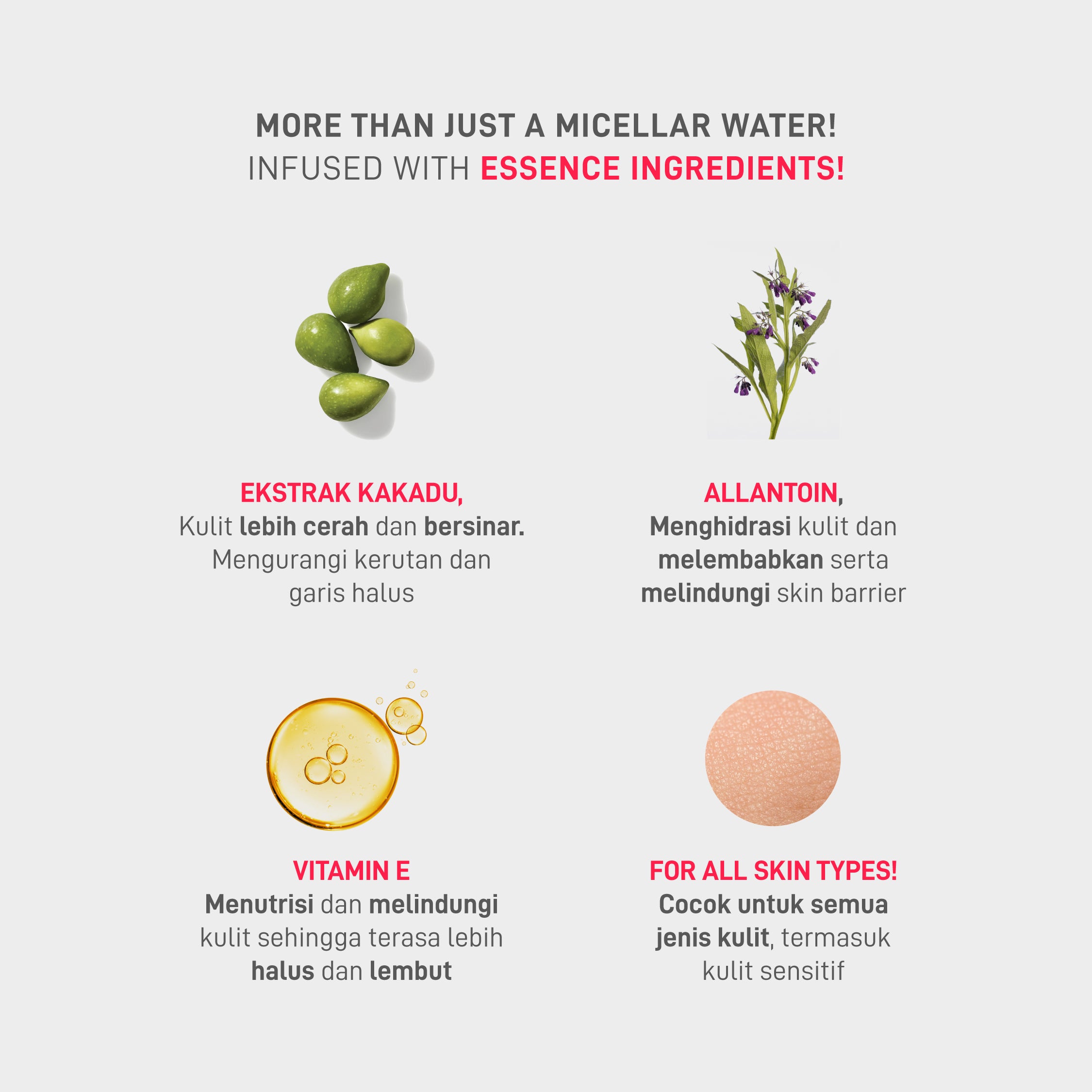 NAMA Bareskin Pure Micellar Water | Pembersih Cleanser  Makeup Remover  Sekali Usap Bersih Tuntas