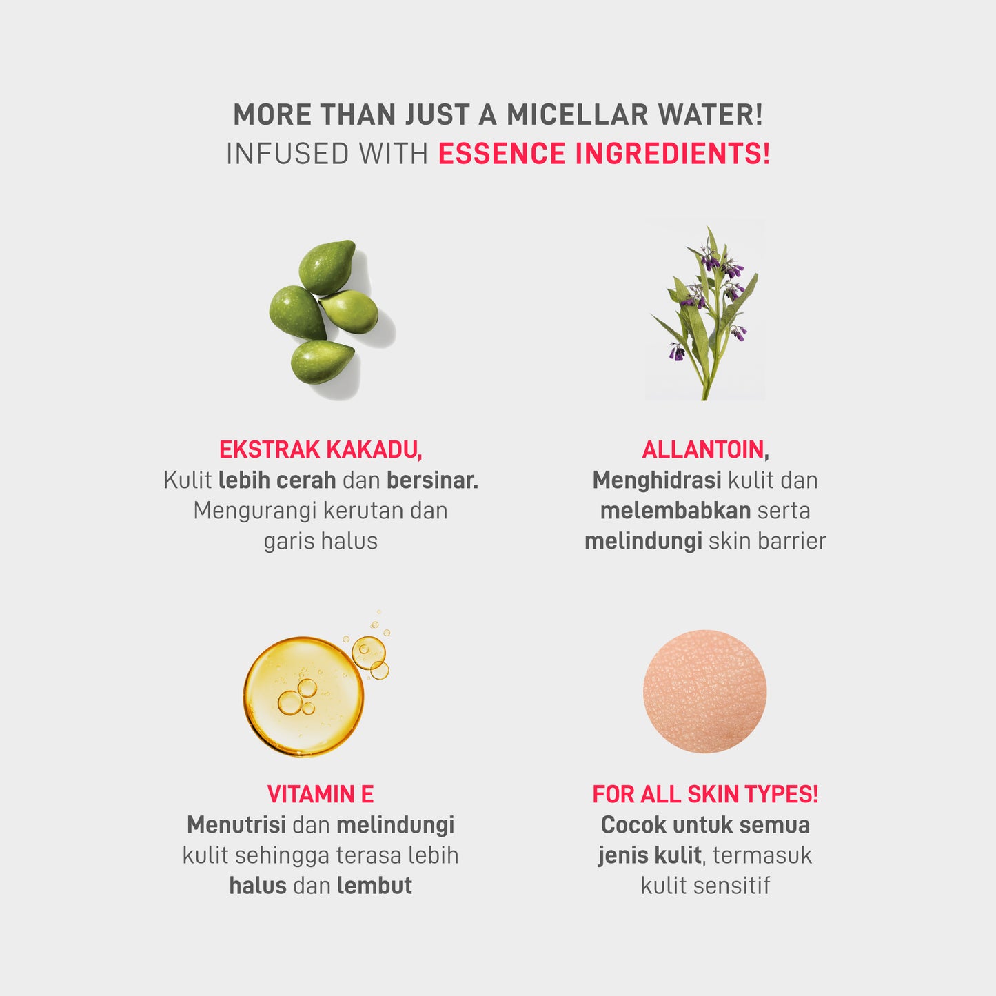 NAMA Bareskin Pure Micellar Water | Pembersih Cleanser  Makeup Remover  Sekali Usap Bersih Tuntas