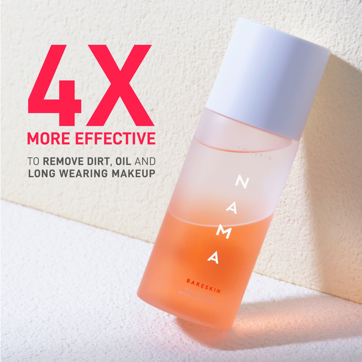 NAMA Bareskin Oil-Infused Micellar Water Pembersih Makeup Sekali Usap Bersih Tuntas