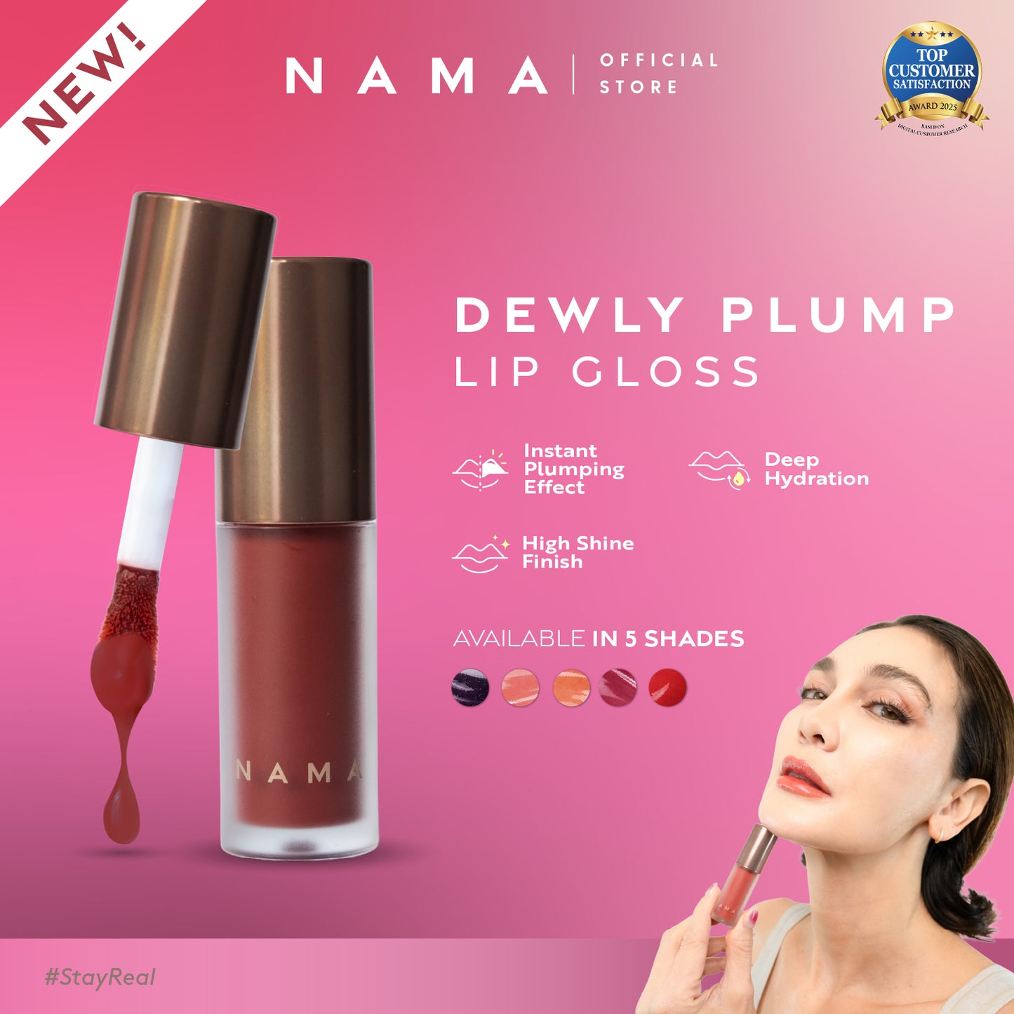 [ NEW LAUNCH ] NAMA Beauty Dewly Plump Lip gloss