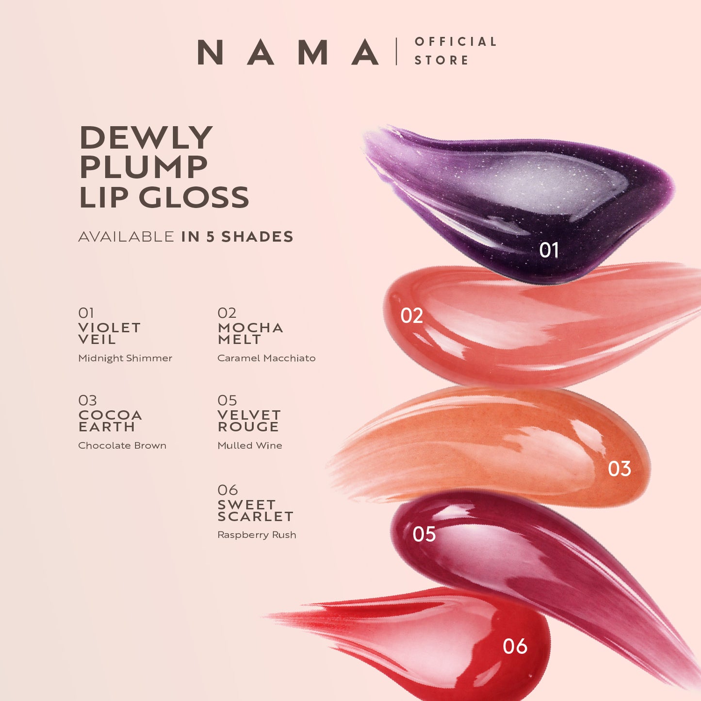 [ NEW LAUNCH ] NAMA Beauty Dewly Plump Lip gloss