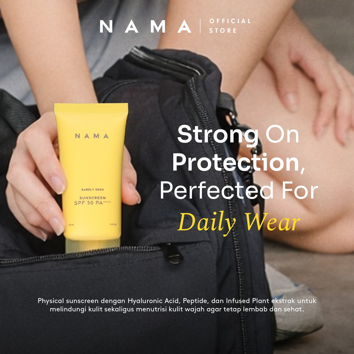 NAMA Beauty Barely Seen Physical Sunscreen SPF 50 PA ++++