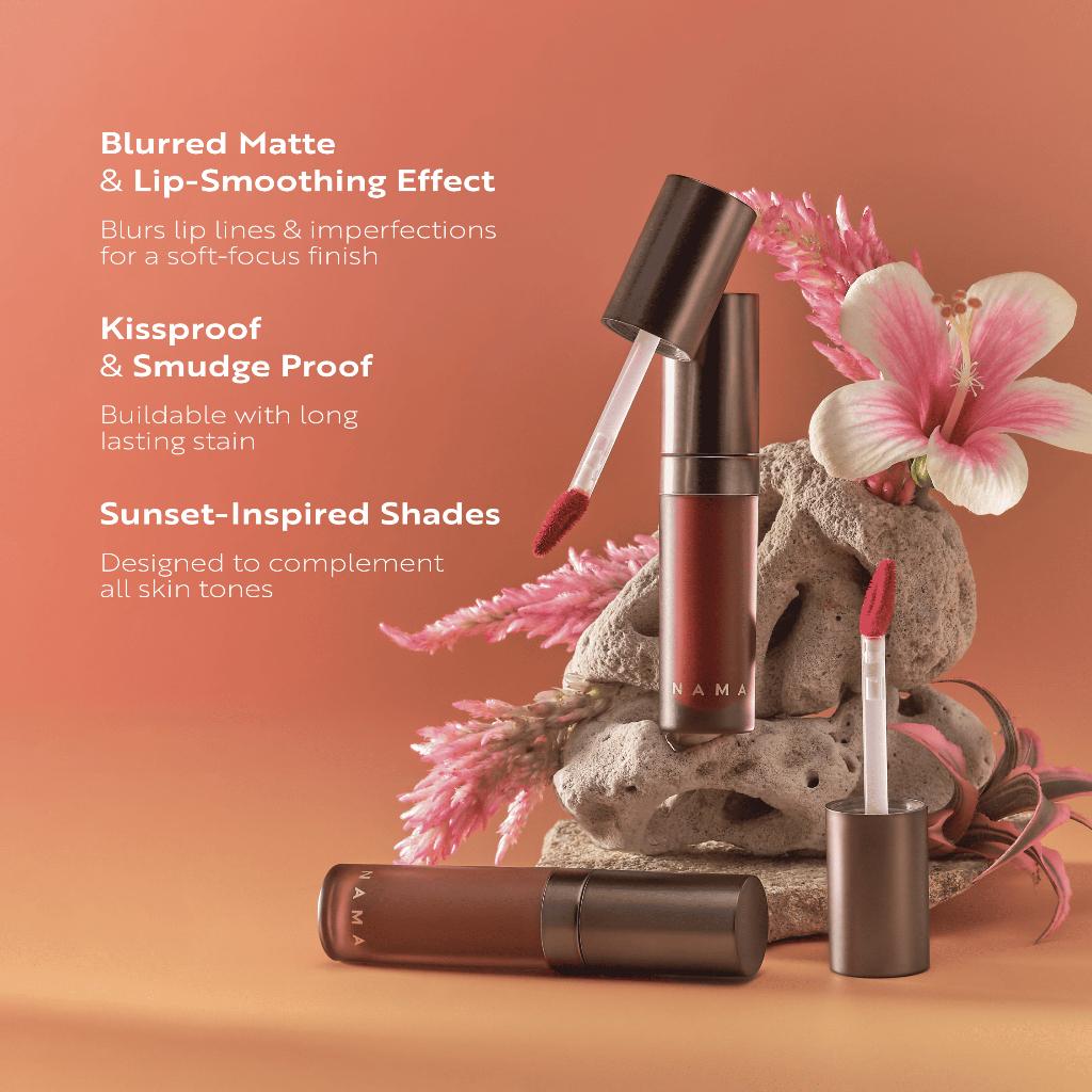 [BUNDLE 3PCS] NAMA Beauty Blurring Melt Lip Tint | Paket 2 Mix Warna Liptint Stain Lips Tahan Lama
